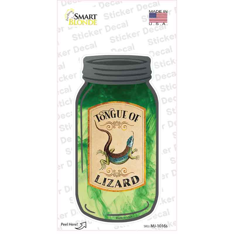 Tongue of Lizard Novelty Mason Jar Sticker Decal Small