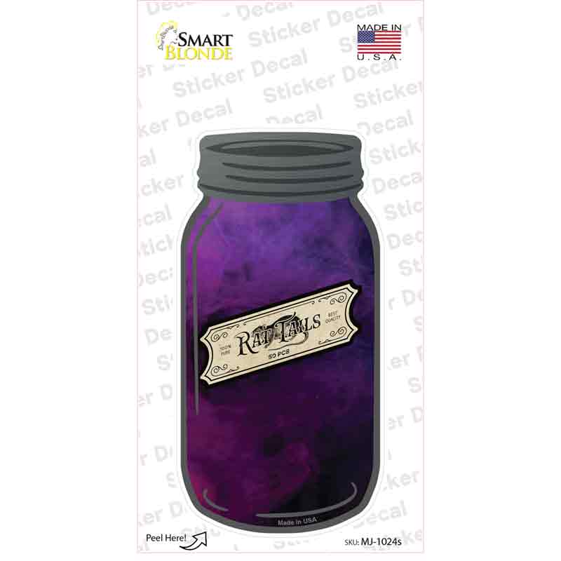 Rat Tails Novelty Mason Jar Sticker Decal Small