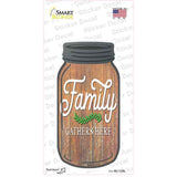 Family Gathers Here Novelty Mason Jar Sticker Decal Small