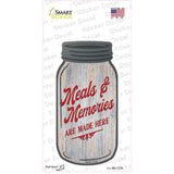 Meals And Memories Gray Novelty Mason Jar Sticker Decal Small