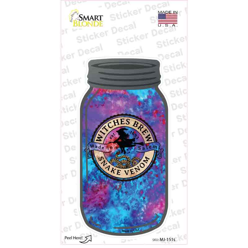 Snake Venom Purple Blue Novelty Mason Jar Sticker Decal Small