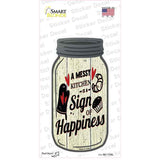 Messy Kitchen Happiness Novelty Mason Jar Sticker Decal Small