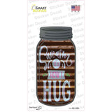 Sarcasm How I Hug Corrugated Brown Novelty Mason Jar Sticker Decal