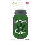 Get High Florida Green Novelty Mason Jar Sticker Decal Small