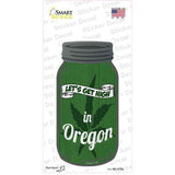 Get High Oregon Green Novelty Mason Jar Sticker Decal Small