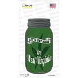 Get High West Virginia Green Novelty Mason Jar Sticker Decal Small