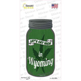 Get High Wyoming Green Novelty Mason Jar Sticker Decal Small