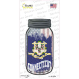 Connecticut | USA Flag Novelty Mason Jar Sticker Decal Small