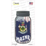 Maine | USA Flag Novelty Mason Jar Sticker Decal Small