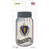 Massachusetts | USA Flag Novelty Mason Jar Sticker Decal Small