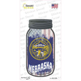 Nebraska | USA Flag Novelty Mason Jar Sticker Decal Small