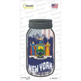 New York | USA Flag Novelty Mason Jar Sticker Decal Small