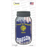 Oregon | USA Flag Novelty Mason Jar Sticker Decal Small