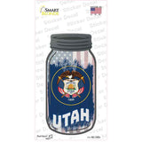 Utah | USA Flag Novelty Mason Jar Sticker Decal Small