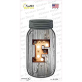 F Bulb Lettering Novelty Mason Jar Sticker Decal