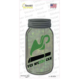 Yes Weed Can Novelty Mason Jar Sticker Decal Small