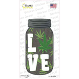 Love Weed Novelty Mason Jar Sticker Decal Small