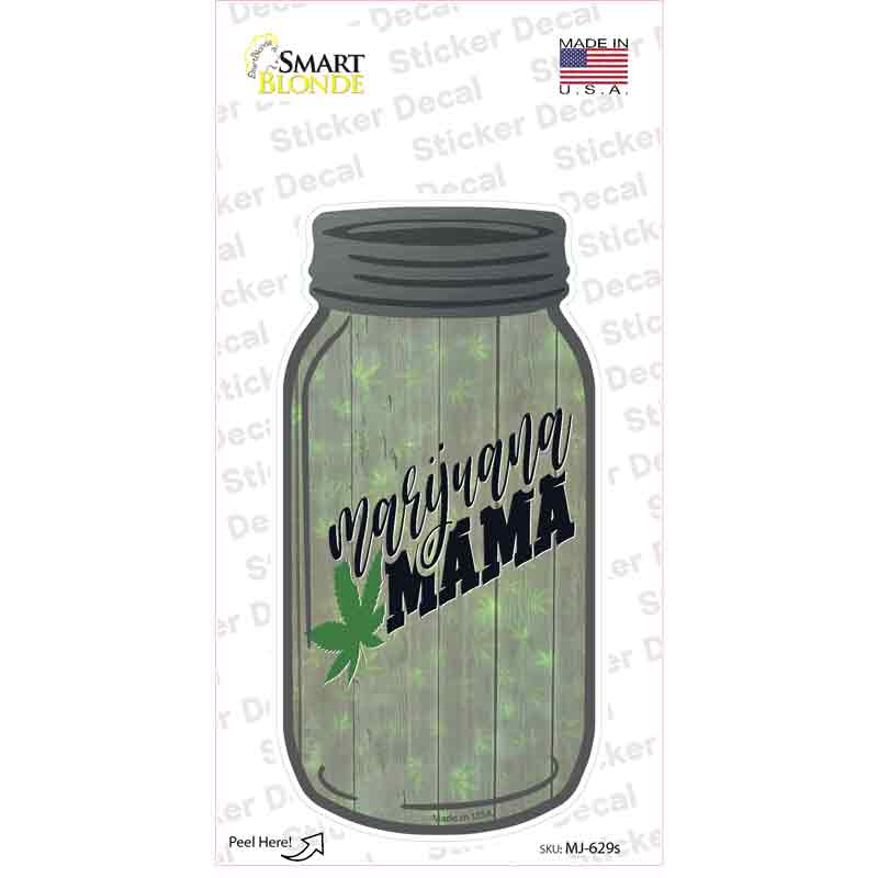 Marijuana Mama Novelty Mason Jar Sticker Decal Small