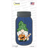 Gnome With Pumpkin and Candy Novelty Mason Jar Sticker Decal Small