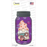 Gnome With Cups and Donut Novelty Mason Jar Sticker Decal