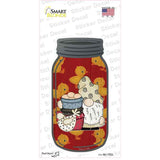 Gnome With Eggs Red Novelty Mason Jar Sticker Decal Small