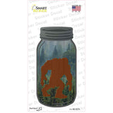 Bigfoot Shadow Hunched Novelty Mason Jar Sticker Decal Small