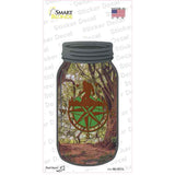 Bigfoot Compass Novelty Mason Jar Sticker Decal Small