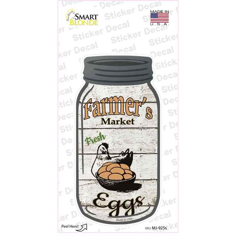 Eggs Farmers Market Novelty Mason Jar Sticker Decal Small