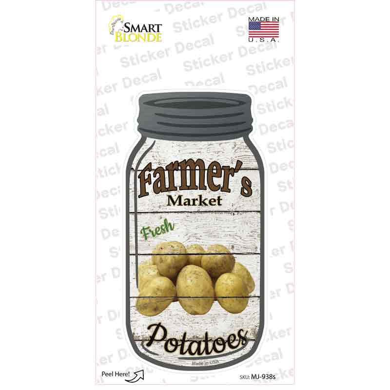 Potatoes Farmers Market Novelty Mason Jar Sticker Decal Small