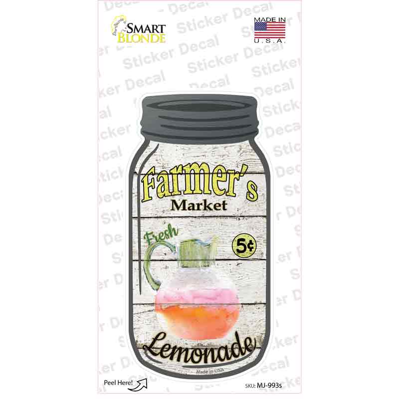 Lemonade Farmers Market Novelty Mason Jar Sticker Decal Small