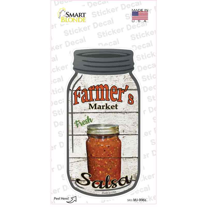 Salsa Farmers Market Novelty Mason Jar Sticker Decal Small