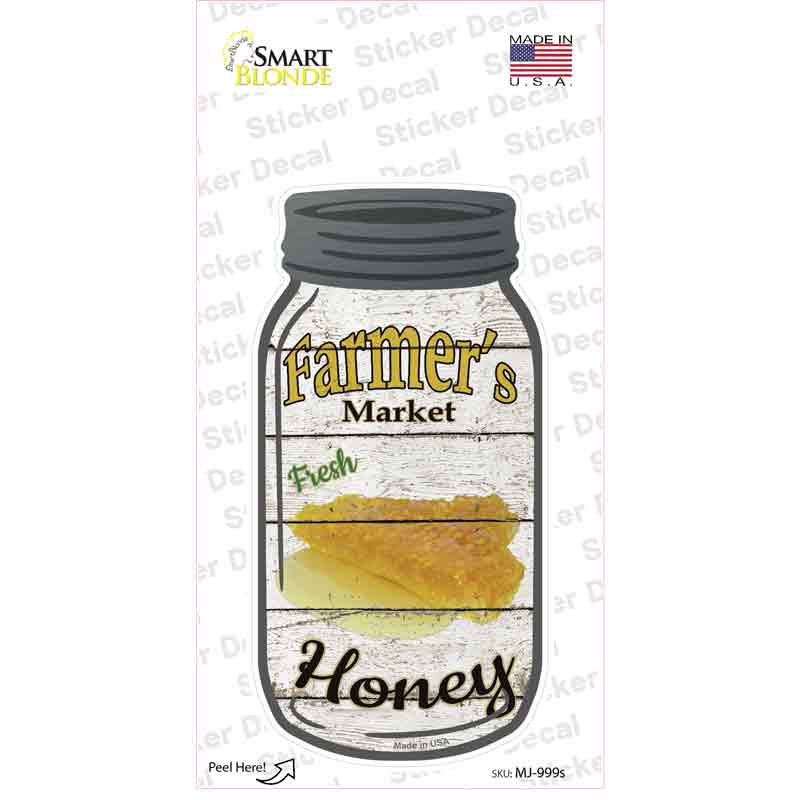 Honey Farmers Market Novelty Mason Jar Sticker Decal Small