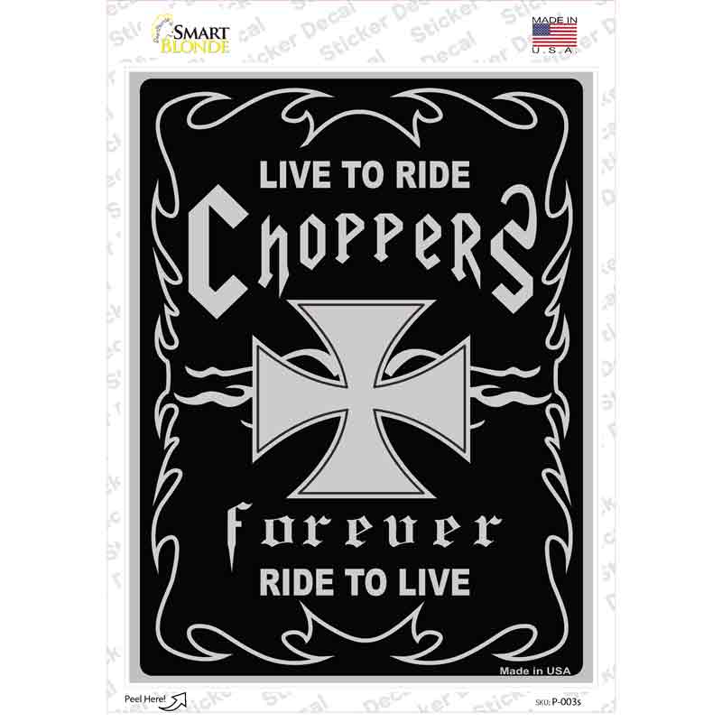 Live To Ride Novelty Rectangle Sticker Decal Small