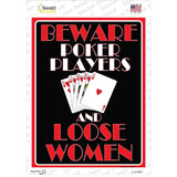 Poker Players Novelty Rectangle Sticker Decal