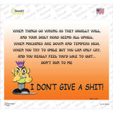 Dont Give A Shit Novelty Rectangle Sticker Decal