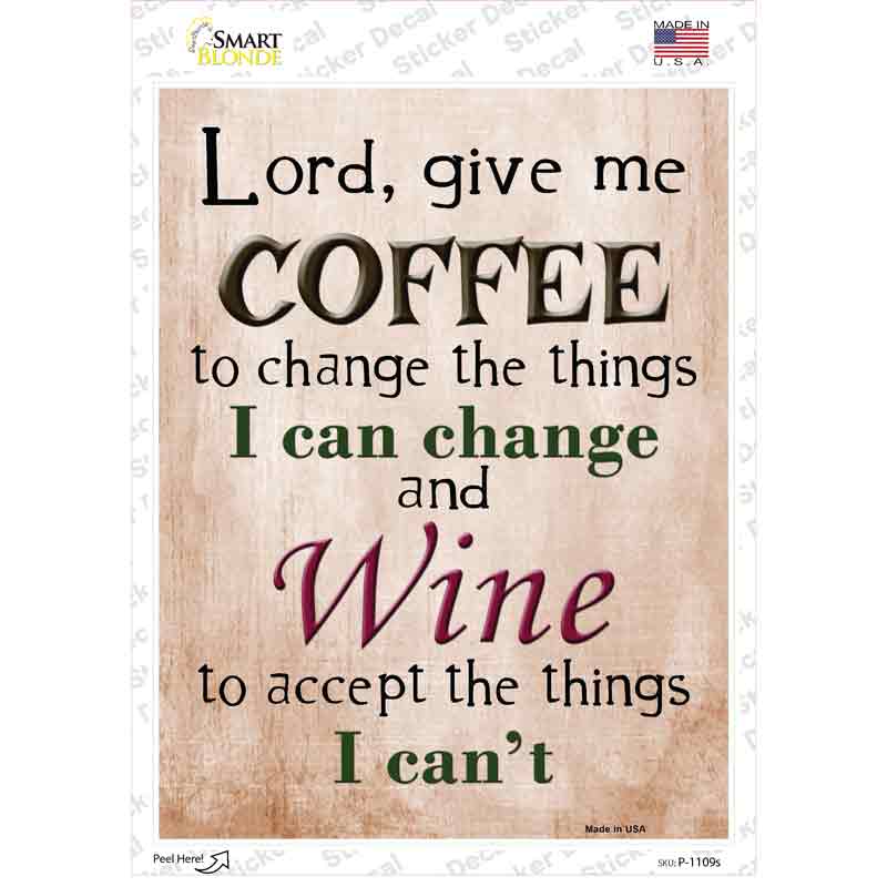 Give Me Coffee Novelty Rectangle Sticker Decal