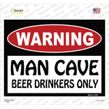 Man Cave Beer Drinkers Only Novelty Rectangle Sticker Decal Small