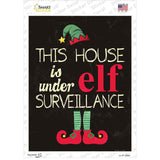 Under Elf Surveillance Novelty Rectangle Sticker Decal Small