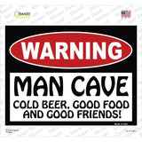 Man Cave Cold Beer Good Friends Novelty Rectangle Sticker Decal Small