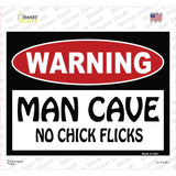 Man Cave No Chick Flicks Novelty Rectangle Sticker Decal Small