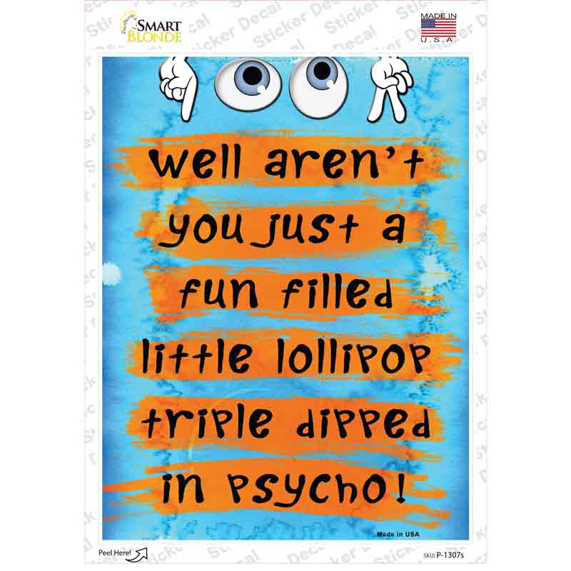 Little Lollipop Novelty Rectangle Sticker Decal