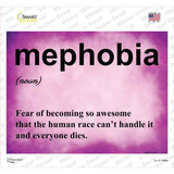 Mephobia Novelty Rectangle Sticker Decal