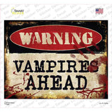 Vampires Ahead Novelty Rectangle Sticker Decal Small