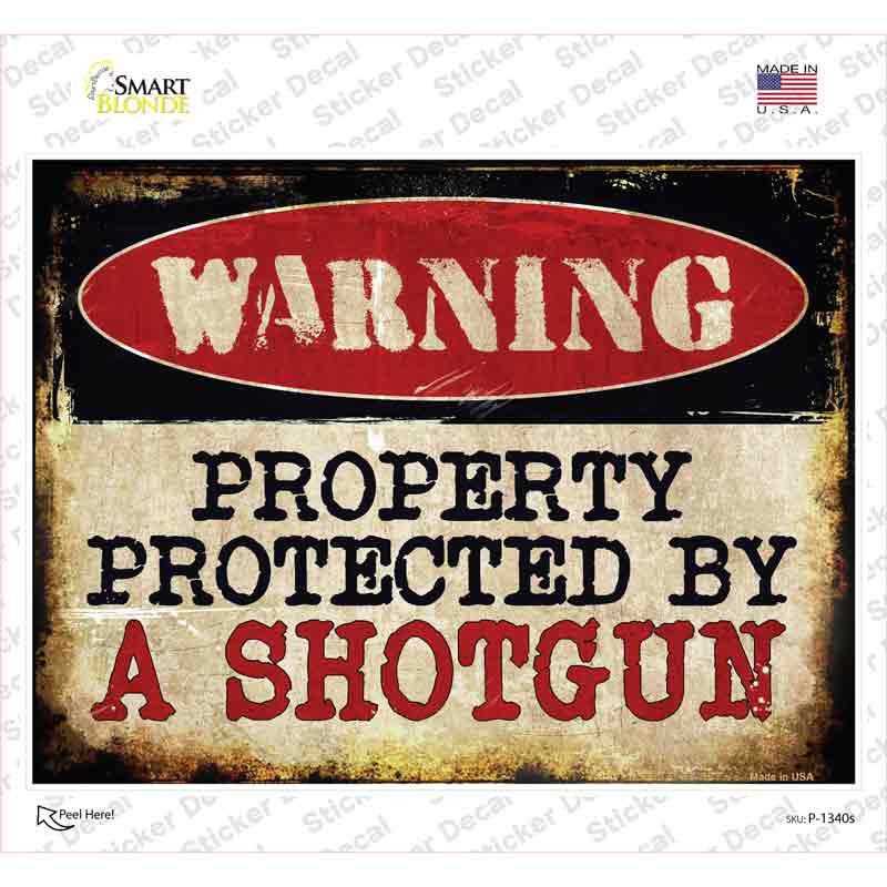 A Shotgun Novelty Rectangle Sticker Decal Small