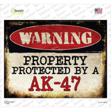 An AK-47 Novelty Rectangle Sticker Decal Small