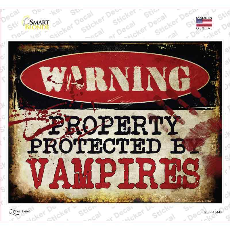 Vampires Novelty Rectangle Sticker Decal Small