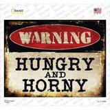 Hungry And Horny Novelty Rectangle Sticker Decal Small