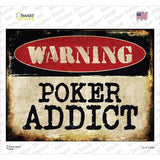 Poker Addict Novelty Rectangle Sticker Decal Small