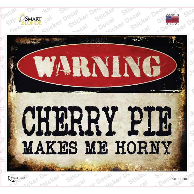 Cherry Pie Novelty Rectangle Sticker Decal Small