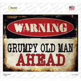 Grumpy Old Man Novelty Rectangle Sticker Decal Small